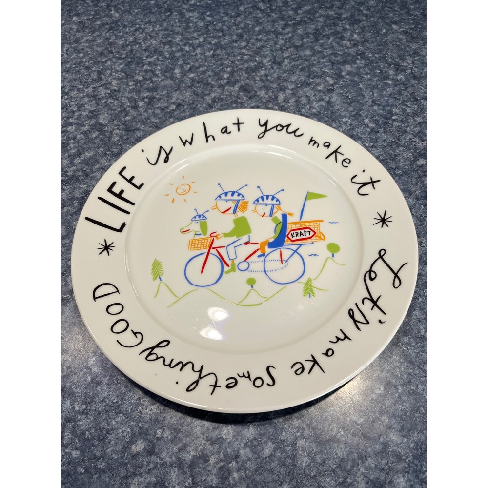 MZ Altrohlau Kraft Life Is What You Make It Porcelain Plate Czech Republic 10.7"